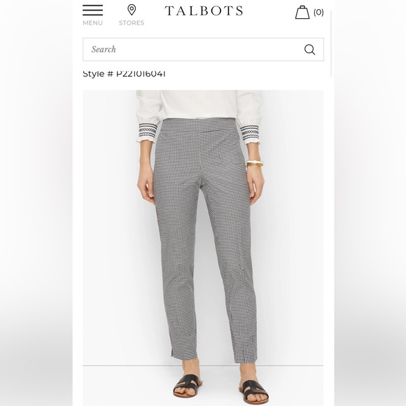 Talbots Chatham Ankle Pants- tailored check - Picture 4 of 5